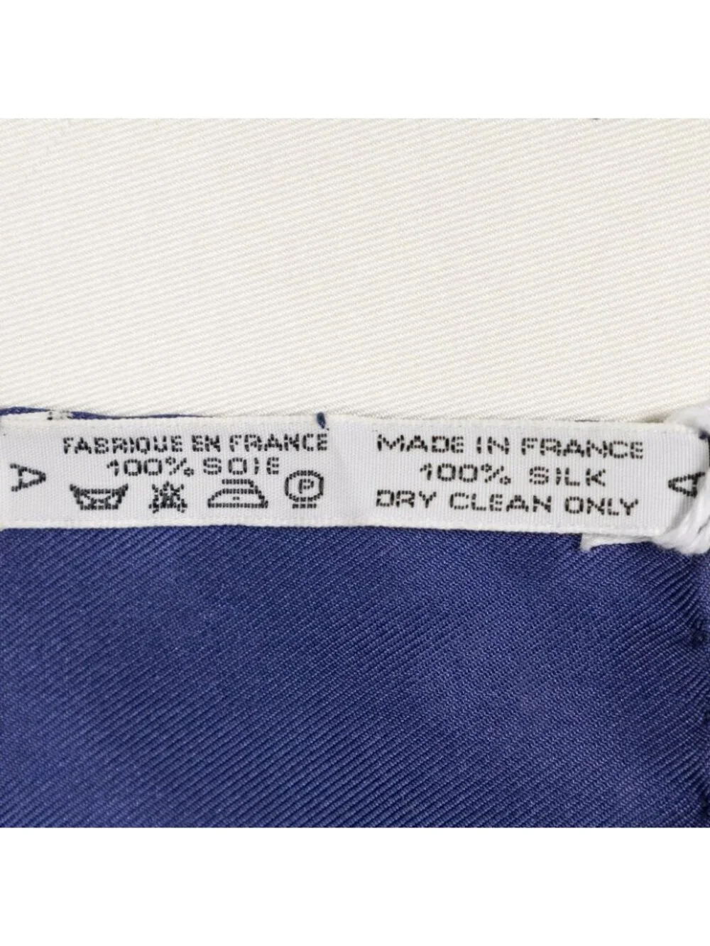 Hermes Scarf Navy Red White Twill Silk